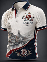 Haut décontracté pour homme, imprimé Alsace, France