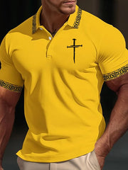 Men'S Nail Cross Print  Shirt