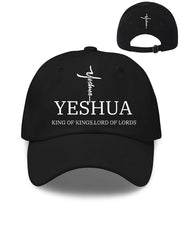 Unisex Flag Cross “Yeshua King OF Kings Lord Of Lords” Print Baseball Cap