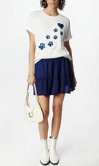 T-shirt Denim Puppy Femme