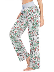Women's Mahjong Printed Home Pants
