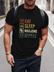 Mahjong-Liebhaber-T-Shirt für Herren