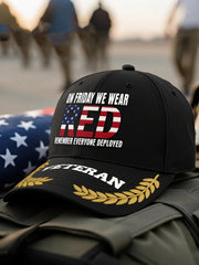 Unisex On Fridays We Wear Red Print Hat