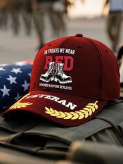 On Fridays We Wear Red Remember Everyone Deployed Cap