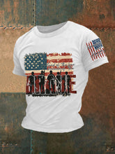 Men's Memorial Day Remember Honor Never Forget Printed Short-sleeved T-shirt