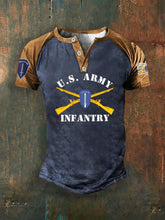Men's US Infantry Printed Short Sleeve T-Shirt