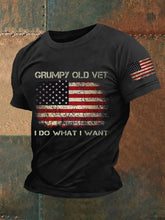 Men's Grumpy Old Vet I Do What I Want Short-sleeved T-shirt
