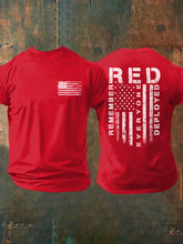 Men's Red Remember Everyone Deployed T-shirt