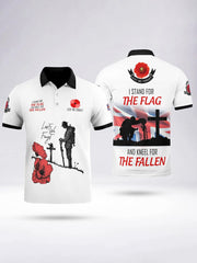 à manches courtes I STAND FOR THE FLAG AND KNEEL FOR THE FALLEN pour homme