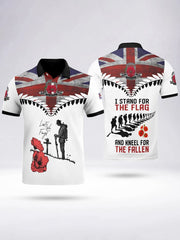 à manches courtes I STAND FOR THE FLAG AND KNEEL FOR THE FALLEN pour homme