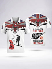 à manches courtes I STAND FOR THE FLAG AND KNEEL FOR THE FALLEN pour homme