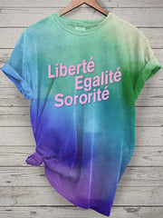 T-shirt Liberté Egalité Sororité Femme