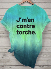 T-shirt J'men contre torche Femme