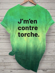 T-shirt J'men contre torche Femme