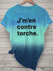 T-shirt J'men contre torche Femme