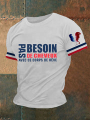 T-shirt à manches courtes Pas besoin De Cheveux Printed Homme