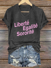 T-shirt Liberté Egalité Sororité Femme