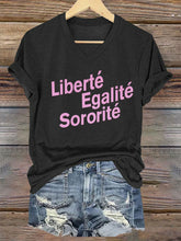T-shirt Liberté Egalité Sororité Femme