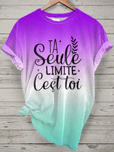 T-shirt Femme French Quote Tie Dye Print