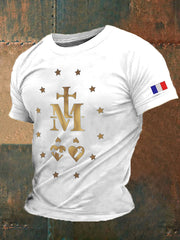 T-shirt imprimé catholique pour hommes
