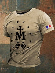 T-shirt imprimé catholique pour hommes