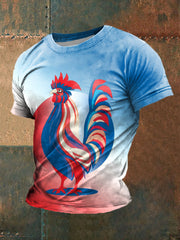 T-shirt imprimé à manches courtes Le Coq gaulois Homme