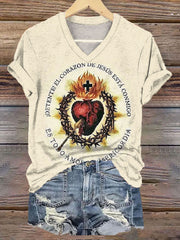 T-shirt imprimé catholique pour femmes