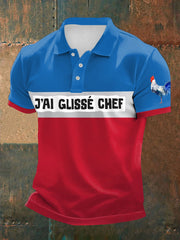 homme J'ai glissé chef Print à manches courtes