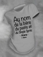 T-shirt France Prière Imprimé Femme