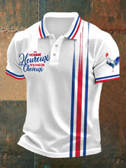 à manches courtes Un Homme heureux n'a pas de cheveux Print Homme