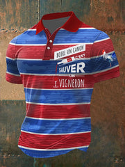 à manches courtes pour homme Wine Print