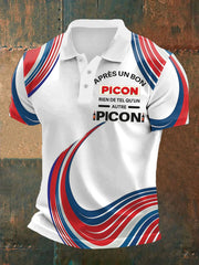 manches courtes Picon Print pour homme