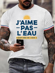 T-shirt à manches courtes J'aime pas l'eau pour homme