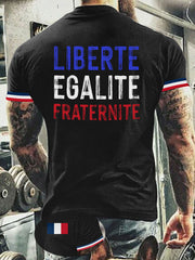 T-shirt à manches courtes Liberte Egalite Fraternite Homme