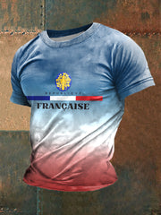 T-shirt à manches courtes imprimé France Homme