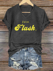 T-shirt J'ai un flash jaune pour femmes