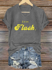 T-shirt J'ai un flash jaune pour femmes