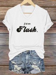 T-shirt J'ai un flash jaune pour femmes