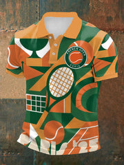 à manches courtes pour homme French open 2025 Tennis Printed