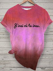 T-shirt à manches courtes J'irai Ou Tu Iras Femme