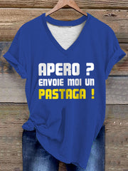 Femmes Apéro Envoie moi un pastaga! T-shirt