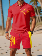 Ensembles de Vêtements imprimé drapeau Occitanie pour hommes