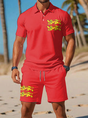 Ensembles de Vêtements à imprimé drapeau français normand pour hommes