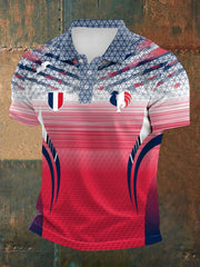 Le drapeau français des hommes conçoivent le Vêtements à manches courtes