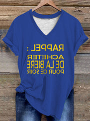 T-shirt Rappel acheter de la bière pour ce soir Femme