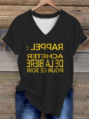 T-shirt Rappel acheter de la bière pour ce soir Femme