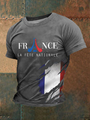 T-shirt à manches courtes imprimé Fete Nationale Homme