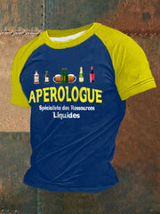 T-shirt à manches courtes imprimé Apérologue Homme