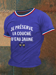 T-shirt à manches courtes Je Pserve La couche D'eau jaune pour homme