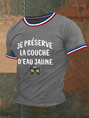 T-shirt à manches courtes Je Pserve La couche D'eau jaune pour homme